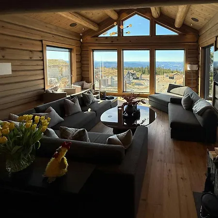 בית נופש Luxurious Log At Mostertoppen Oyer